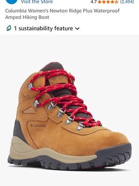 Columbia women’s Tan Suede Hiking Boots water proof